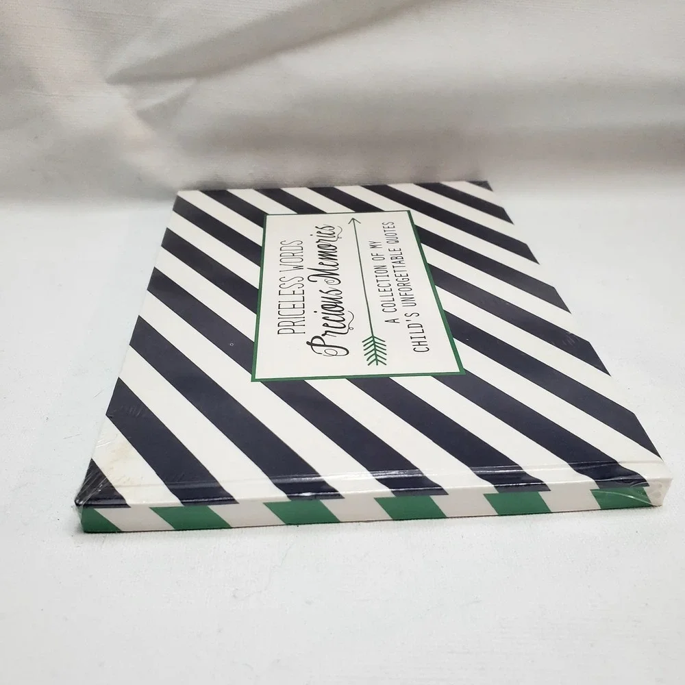 Mary Square ♡ Priceless‎ Words Precious Memories Journal ♡ Black & Green ♡ NEW!